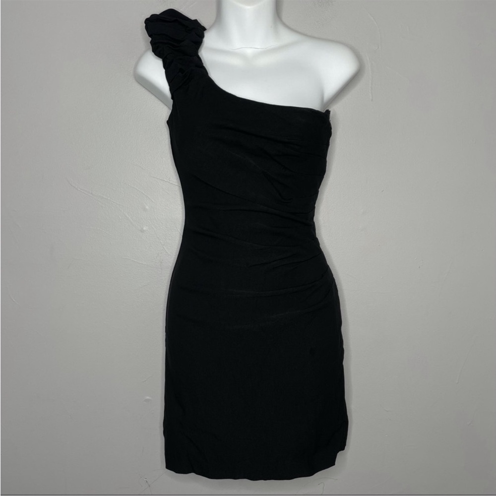SPEECHLESS Black One Shoulder Bodycon Mini Dress